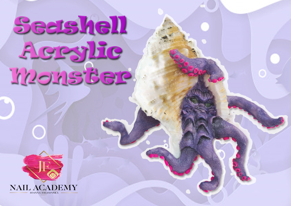 Seashell Monster – 3D Art – Acrylic sculpture
